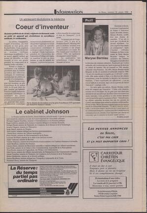 Le Soleil de Colombie-Britannique, January 14, 1994, page 3