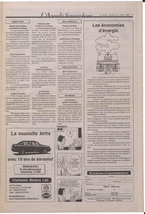 Le Soleil de Colombie-Britannique, January 14, 1994, page 10