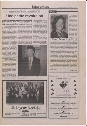 Le Soleil de Colombie-Britannique, December 17, 1993, page 3