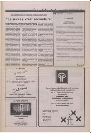 Le Soleil de Colombie-Britannique, December 17, 1993, page 13