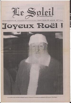 Le Soleil de Colombie-Britannique, December 17, 1993, page 1