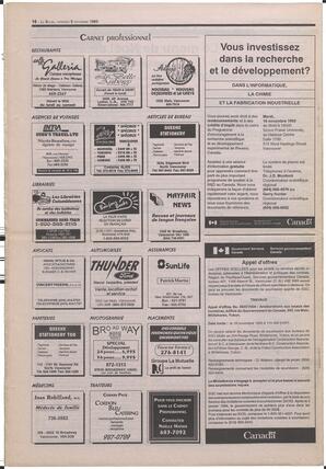Le Soleil de Colombie-Britannique, November 5, 1993, page 16