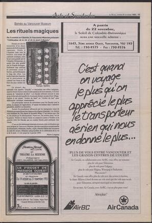 Le Soleil de Colombie-Britannique, November 5, 1993, page 13