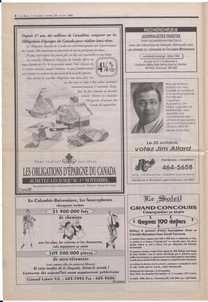 Le Soleil de Colombie-Britannique, October 22, 1993, page 4