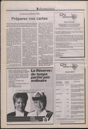 Le Soleil de Colombie-Britannique, October 15, 1993, page 4