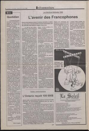 Le Soleil de Colombie-Britannique, October 15, 1993, page 2