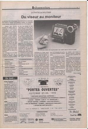 Le Soleil de Colombie-Britannique, October 1, 1993, page 7