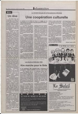 Le Soleil de Colombie-Britannique, October 1, 1993, page 2