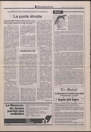 Le Soleil de Colombie-Britannique, September 17, 1993, page 3