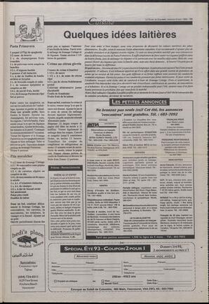 Le Soleil de Colombie-Britannique, August 6, 1993, page 13