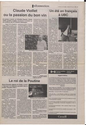 Le Soleil de Colombie-Britannique, July 30, 1993, page 5
