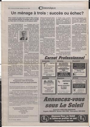 Le Soleil de Colombie-Britannique, July 30, 1993, page 16