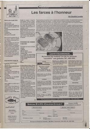 Le Soleil de Colombie-Britannique, July 30, 1993, page 15