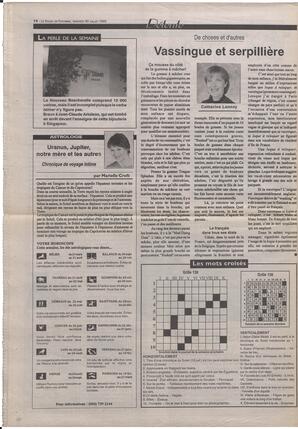 Le Soleil de Colombie-Britannique, July 30, 1993, page 14