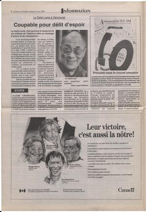 Le Soleil de Colombie-Britannique, July 2, 1993, page 4