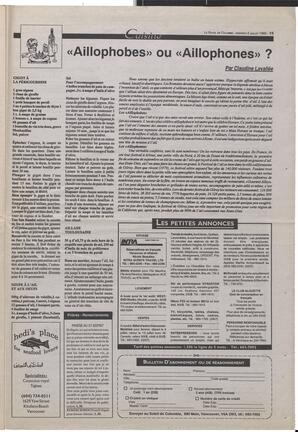 Le Soleil de Colombie-Britannique, July 2, 1993, page 15