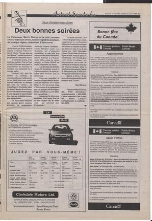 Le Soleil de Colombie-Britannique, July 2, 1993, page 13