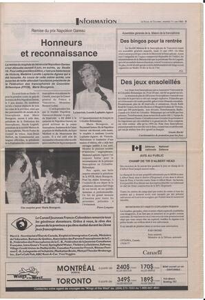 Le Soleil de Colombie-Britannique, June 11, 1993, page 5