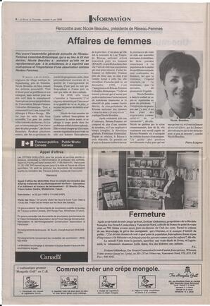 Le Soleil de Colombie-Britannique, June 4, 1993, page 6