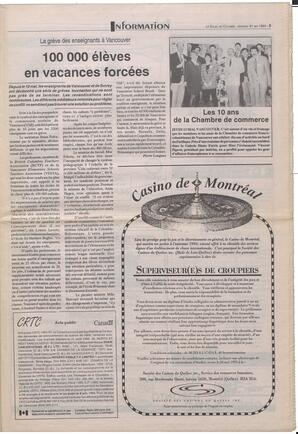 Le Soleil de Colombie-Britannique, May 21, 1993, page 3