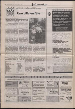 Le Soleil de Colombie-Britannique, May 14, 1993, page 6