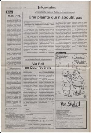 Le Soleil de Colombie-Britannique, May 14, 1993, page 2