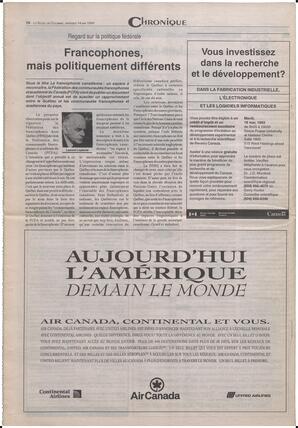 Le Soleil de Colombie-Britannique, May 14, 1993, page 16