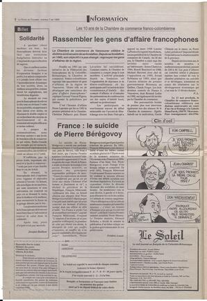 Le Soleil de Colombie-Britannique, May 7, 1993, page 2