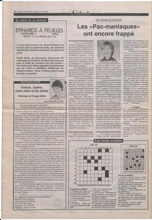 Le Soleil de Colombie-Britannique, May 7, 1993, page 14
