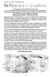   LA VOIX DES KOOTENAYS, 2008   , page 21