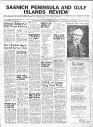 Saanich Peninsula And Gulf Islands Review Wed, October 9, 1940 (Page 1)