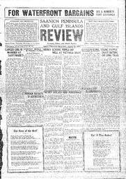 Saanich Peninsula And Gulf Islands Review Thu, August 23, 1928 (Page 1)