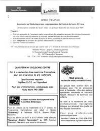   LE BASTION DE NANAIMO, 2001   , page 8
