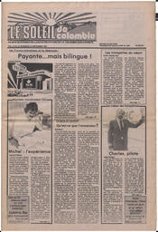 Le Soleil de Colombie, September 25, 1981, page 1