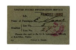 S.S.Princess Louise ticket