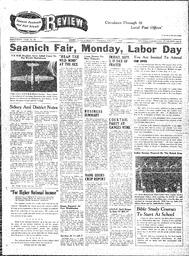 Saanich Peninsula And Gulf Islands Review Wed, September 1, 1943 (Page 1)
