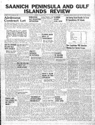 Saanich Peninsula And Gulf Islands Review Wed, June 22, 1938 (Page 1)