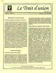   LE TRAIT D'UNION, 1992   , page 1