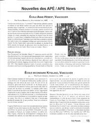   INFO-PARENTS COLOMBIE-BRITANNIQUE, 2004   , page 15