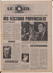 Le Soleil de Colombie, November 7, 1975, page 1