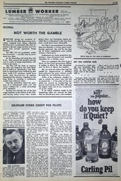   The Western Canadian Lumber Worker, Vol. XXXVI, No. 13, 1st Issue Jul. 1968   , page 8