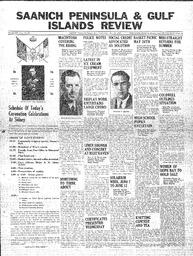 Saanich Peninsula And Gulf Islands Review Wed, May 12, 1937 (Page 1)
