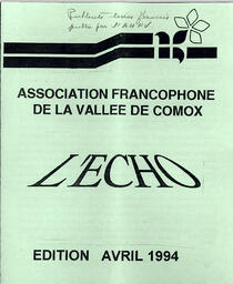   L'ÉCHO, 1994   , page 1