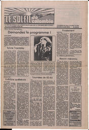 Le Soleil de Colombie, March 5, 1982, page 1