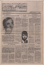 Le Soleil de Colombie, May 13, 1983, page 1