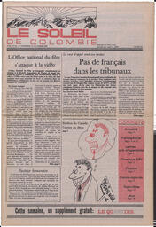 Le Soleil de Colombie, October 10, 1986, page 1