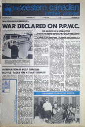   The Western Canadian Lumber Worker, Vol. XXXIX No. 10, Nov. 1971   , page 1