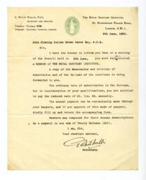 Royal Sanitary Institute membership: 09-Jun-26