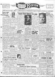 Saanich Peninsula And Gulf Islands Review Wed, November 5, 1952 (Page 1)