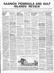 Saanich Peninsula And Gulf Islands Review Wed, March 25, 1942 (Page 1)